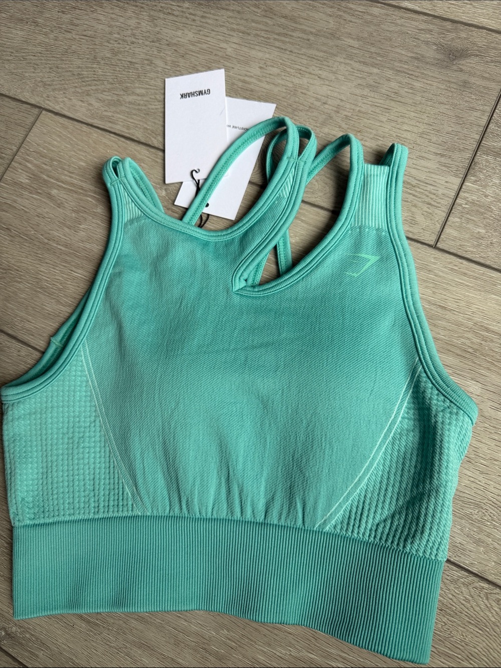 Gymshark nwt Seamless Longline Sports Bra - spearmint small - Picture 2 of 7